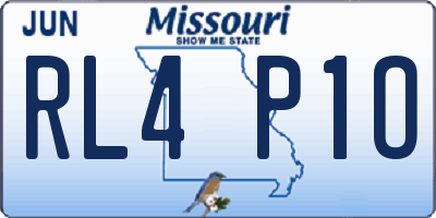 MO license plate RL4P1O