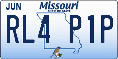 MO license plate RL4P1P