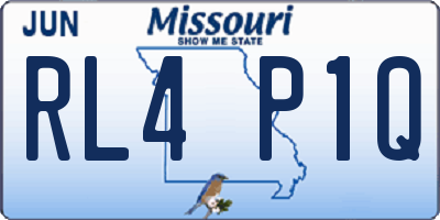 MO license plate RL4P1Q