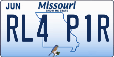 MO license plate RL4P1R