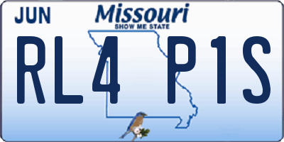 MO license plate RL4P1S