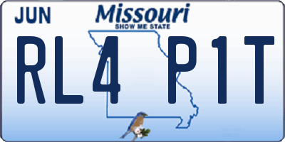 MO license plate RL4P1T