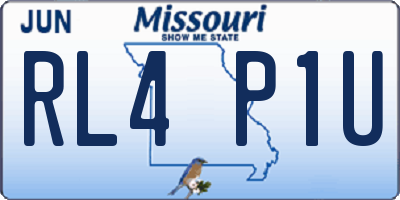 MO license plate RL4P1U