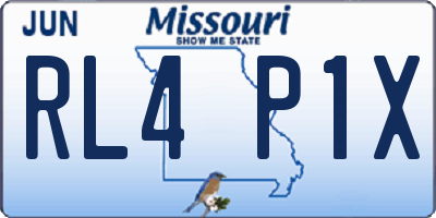 MO license plate RL4P1X
