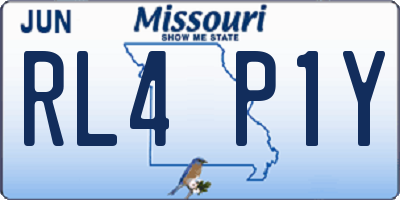 MO license plate RL4P1Y