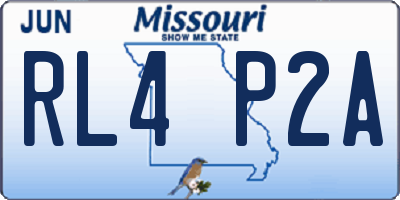MO license plate RL4P2A