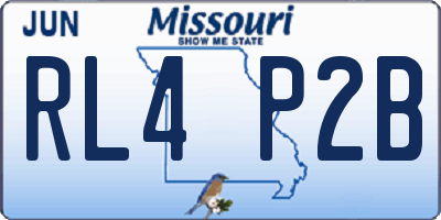 MO license plate RL4P2B