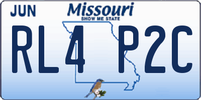 MO license plate RL4P2C