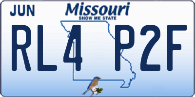 MO license plate RL4P2F