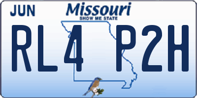 MO license plate RL4P2H