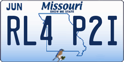 MO license plate RL4P2I