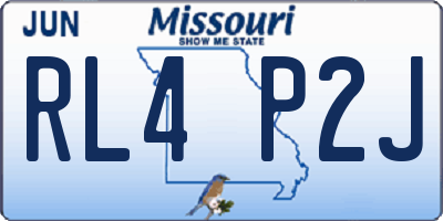 MO license plate RL4P2J