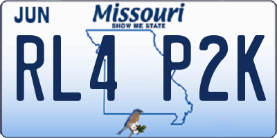 MO license plate RL4P2K
