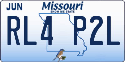 MO license plate RL4P2L