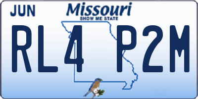 MO license plate RL4P2M