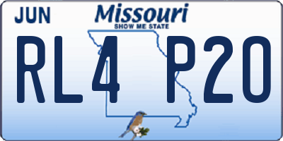 MO license plate RL4P2O