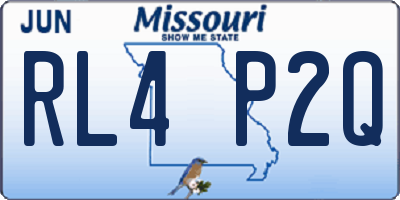 MO license plate RL4P2Q