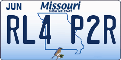 MO license plate RL4P2R