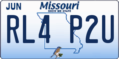 MO license plate RL4P2U