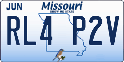 MO license plate RL4P2V