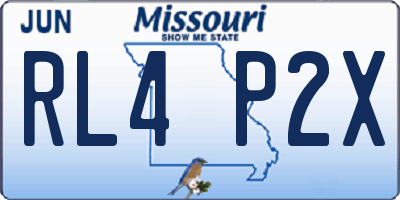 MO license plate RL4P2X