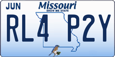 MO license plate RL4P2Y