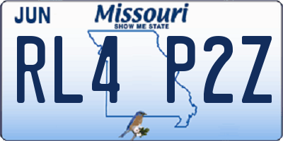 MO license plate RL4P2Z
