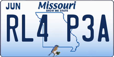 MO license plate RL4P3A