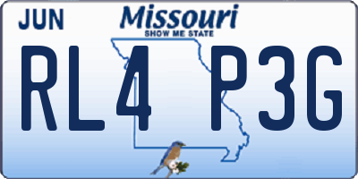 MO license plate RL4P3G