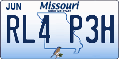 MO license plate RL4P3H