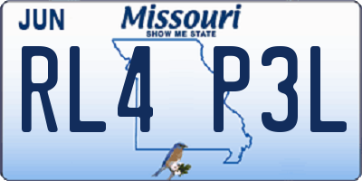 MO license plate RL4P3L