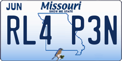 MO license plate RL4P3N