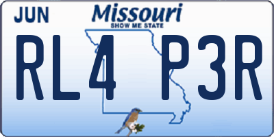 MO license plate RL4P3R