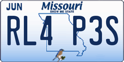 MO license plate RL4P3S