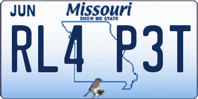 MO license plate RL4P3T