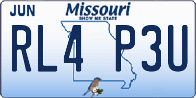 MO license plate RL4P3U