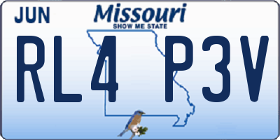 MO license plate RL4P3V