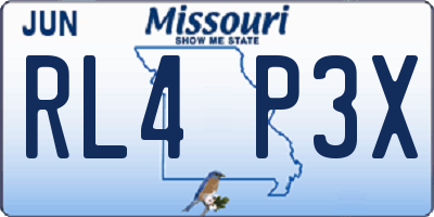 MO license plate RL4P3X