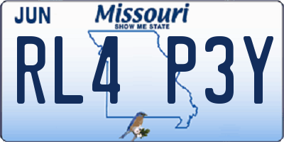 MO license plate RL4P3Y