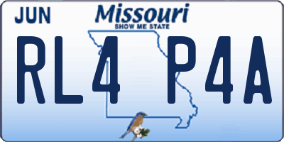 MO license plate RL4P4A