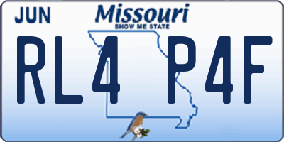 MO license plate RL4P4F