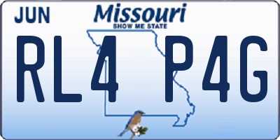MO license plate RL4P4G