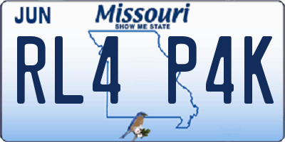 MO license plate RL4P4K