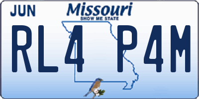 MO license plate RL4P4M