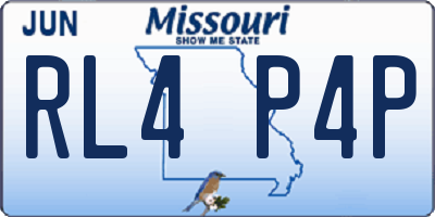 MO license plate RL4P4P