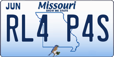 MO license plate RL4P4S