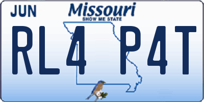 MO license plate RL4P4T