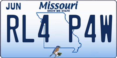 MO license plate RL4P4W