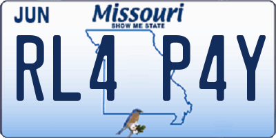 MO license plate RL4P4Y