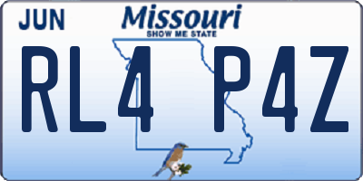 MO license plate RL4P4Z